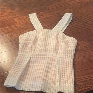 Maeve Textured Cream Tank Top